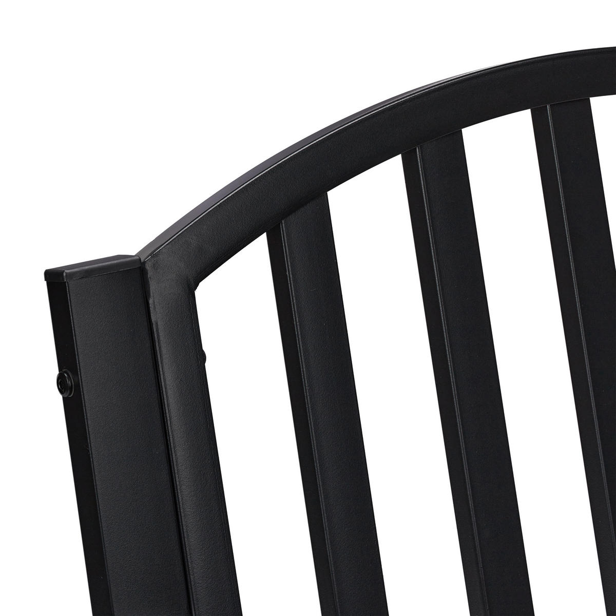 GARTENSTUHL Metall - Schwarz, Metall (60/82/48.5cm) - Relaxdays