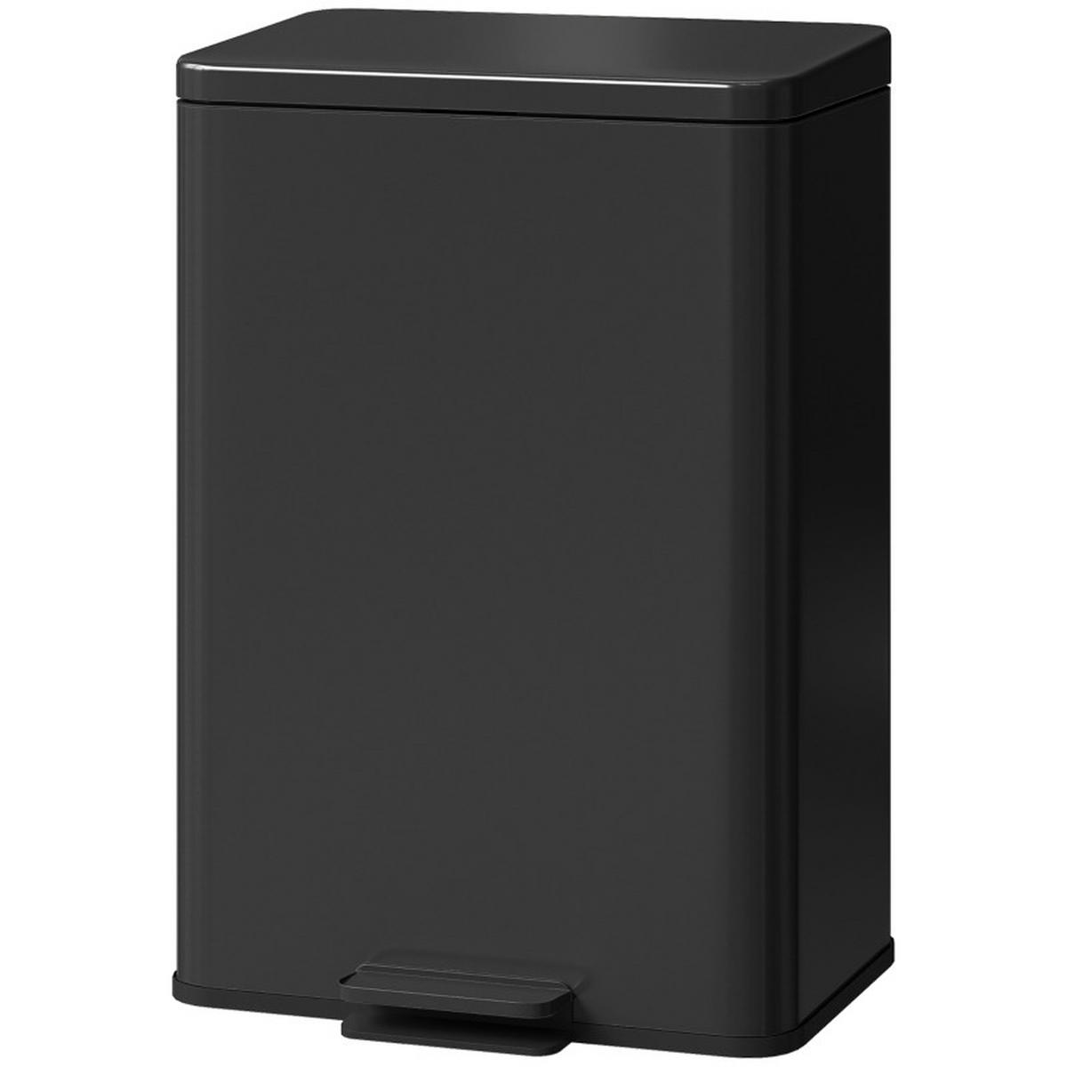 ABFALLEIMER - Schwarz, Metall (30.6/44.2/34.2cm)