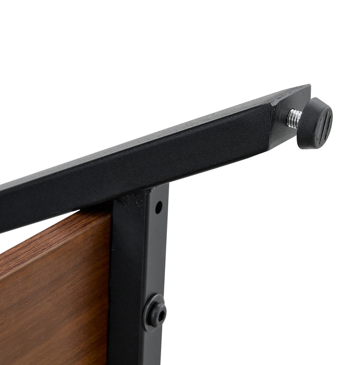 COUCHTISCH aus MDF und Metall 110x57x44,5 cm in Walnuss mit Stauraumregal - Walnussfarben, Holzwerkstoff (110/57/44.5cm) - Modfu