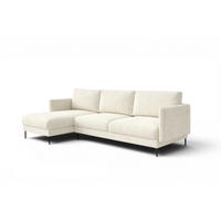 ECKSOFA Helmer In Stoff Vibe - Creme, Holzwerkstoff/Textil (164/293cm) - Fun Möbel