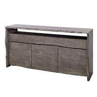 SIDEBOARD Akazie 191x45x96 grau lackiert PURE ACACIA #402 - Grau, Holzwerkstoff (191/96/45cm) - Massivmoebel24