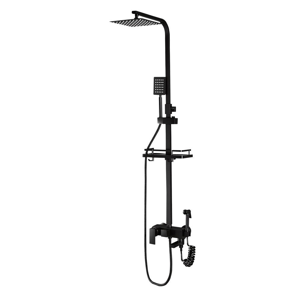 Delfa Duschset Schwarz 20x105x16 cm
