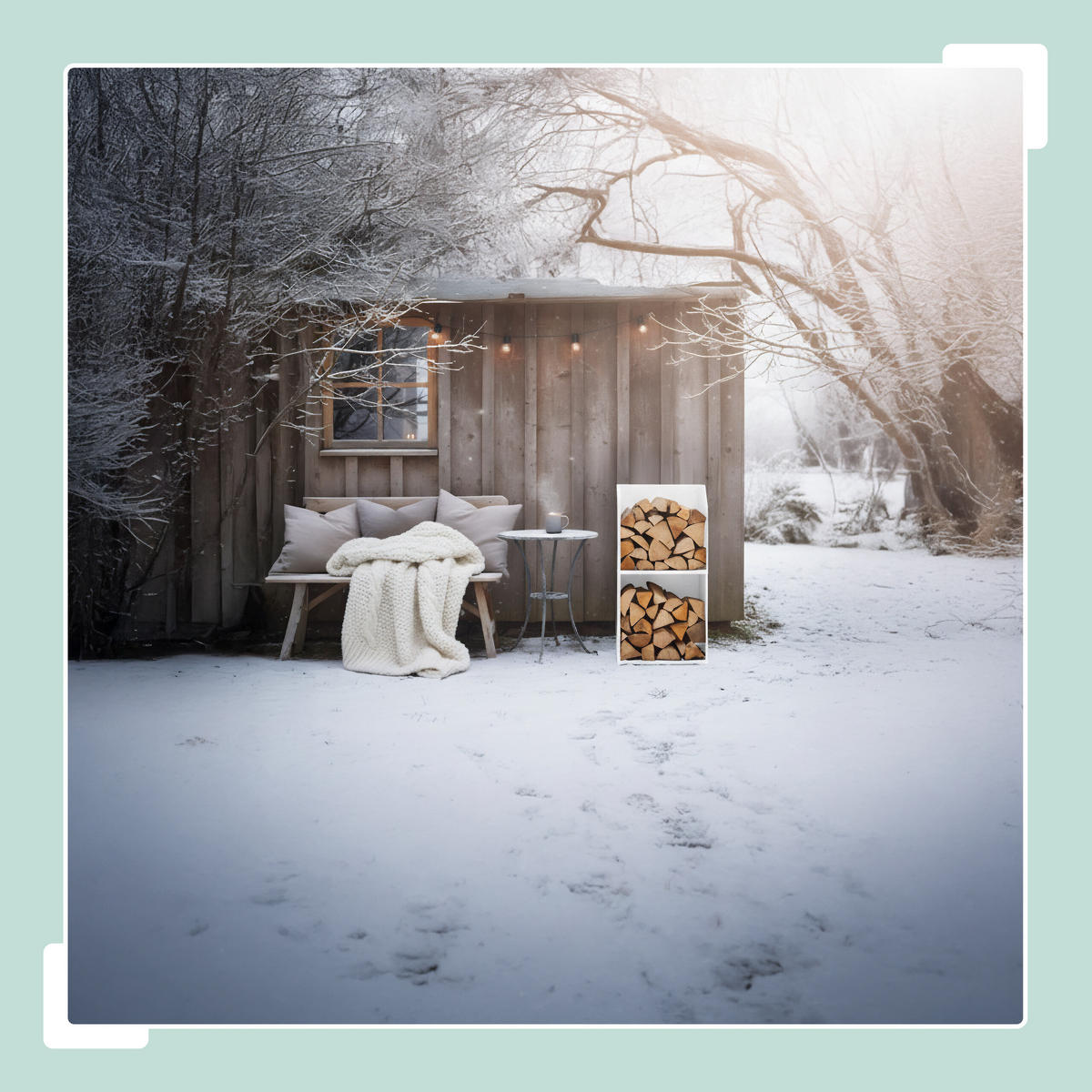 KAMINHOLZREGAL - Weiß, Metall (40/80/30cm) - Relaxdays