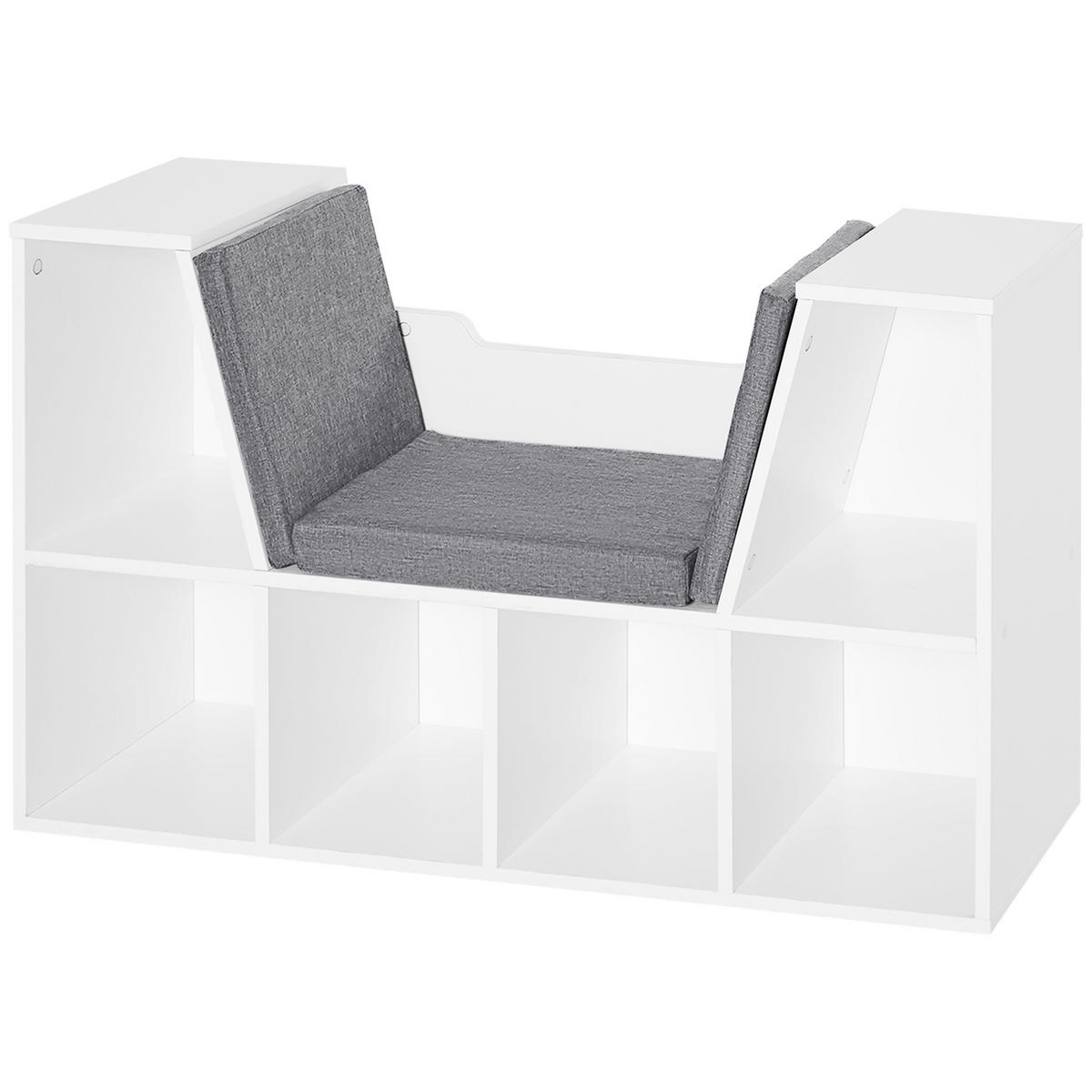 REGAL DE-15456 2-in-1 mit Sitzkissen Grau - Grau, Holzwerkstoff (30/61/102cm) - ComfortXL