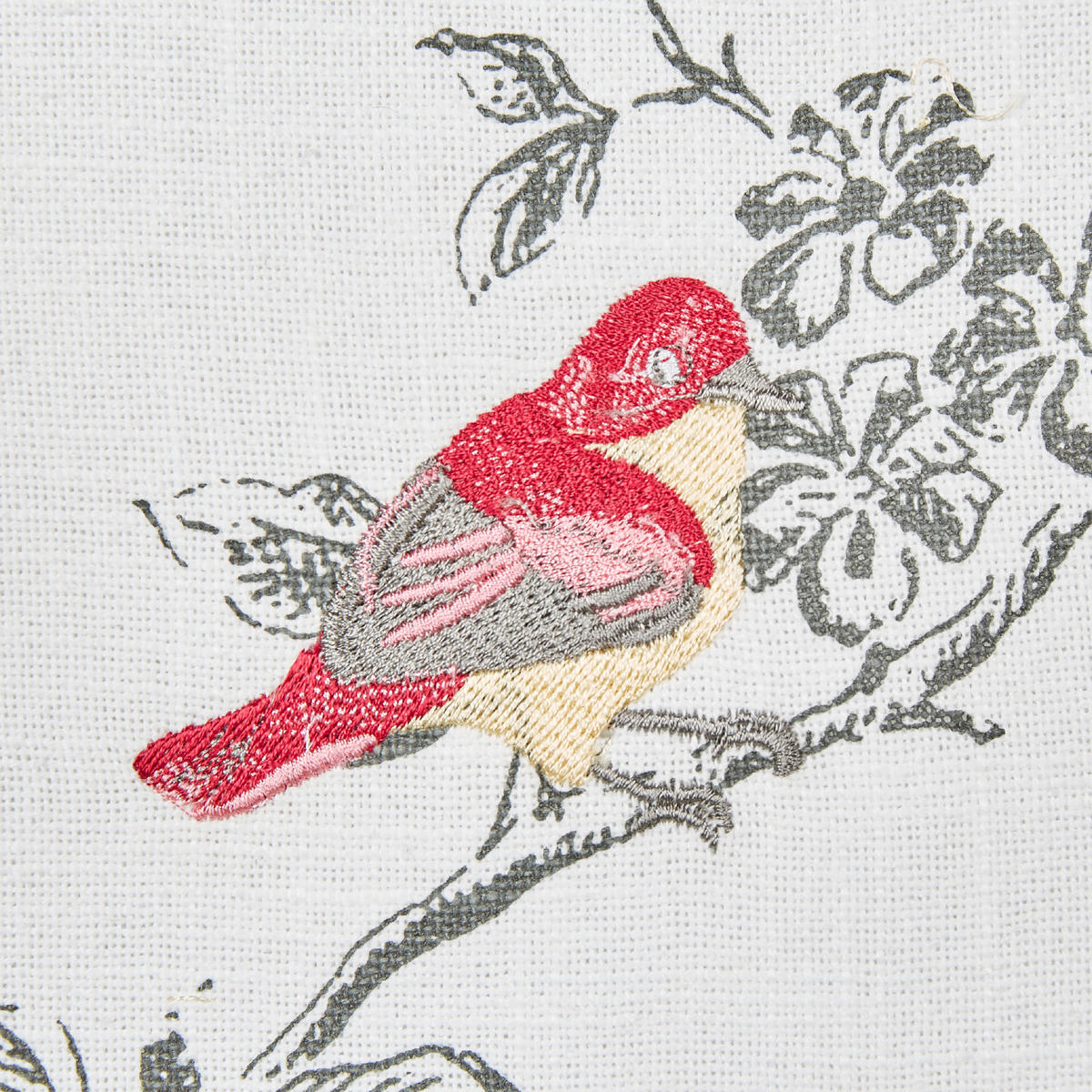 DEKOKISSEN Weiß 45/45 cm Dillenia - Multicolor/Grau, Textil (45/45/6cm) - Beliani