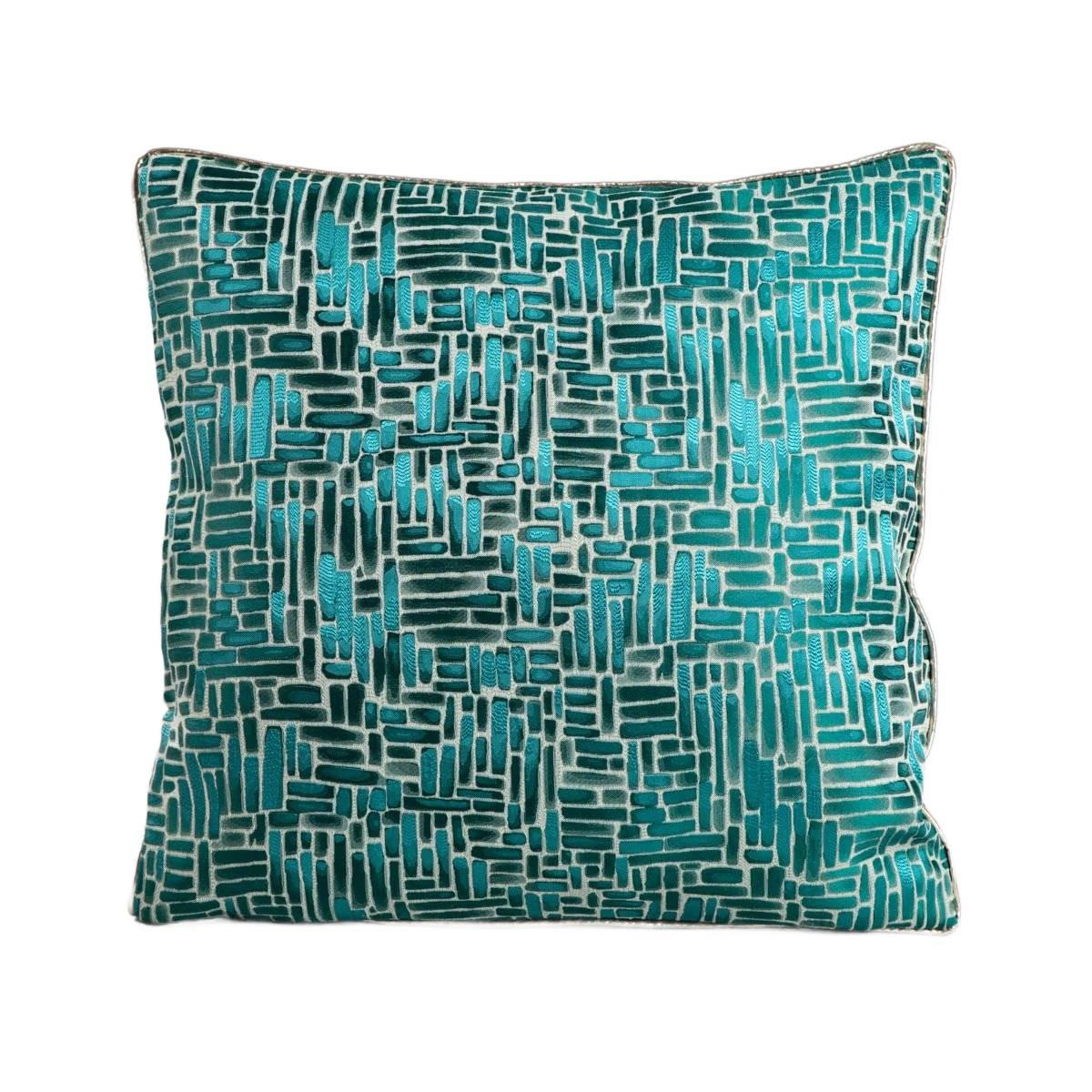 KOPFKISSENBEZUG Sasinoro 45/45 cm - Türkis, Textil (45/45cm) - Homla