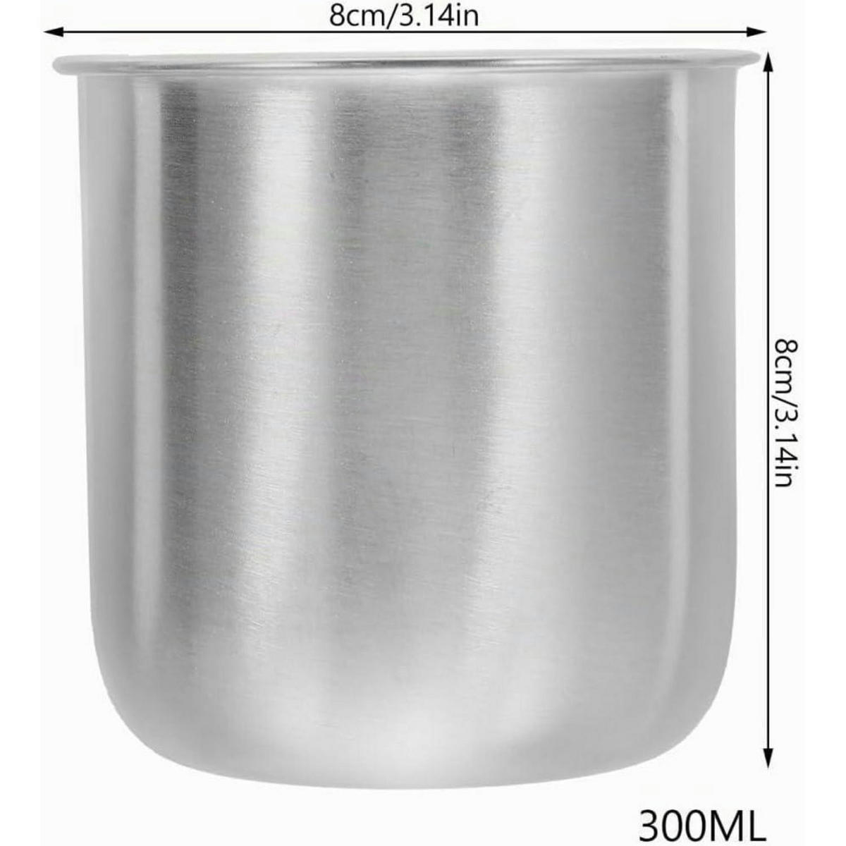 MESSBECHER Edelstahl mit Skala - Silberfarben, Metall (0.3L)