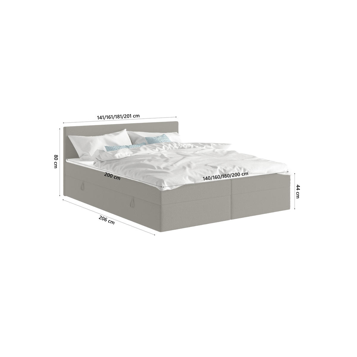 BOXSPRINGBETT ROTELLO 180x200 cm, Braun - Braun, Textil (180/200cm) - Fedve