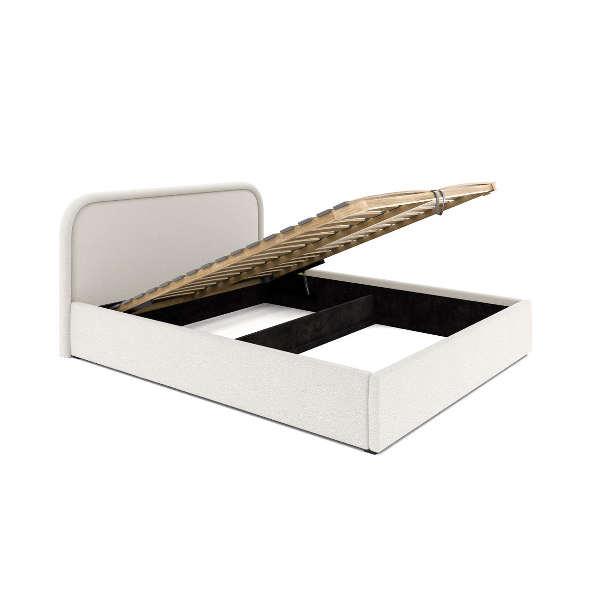 POLSTERBETT Juko 180x200 cm, Cremeweiß - Creme, Textil (180/200cm) - Fedve