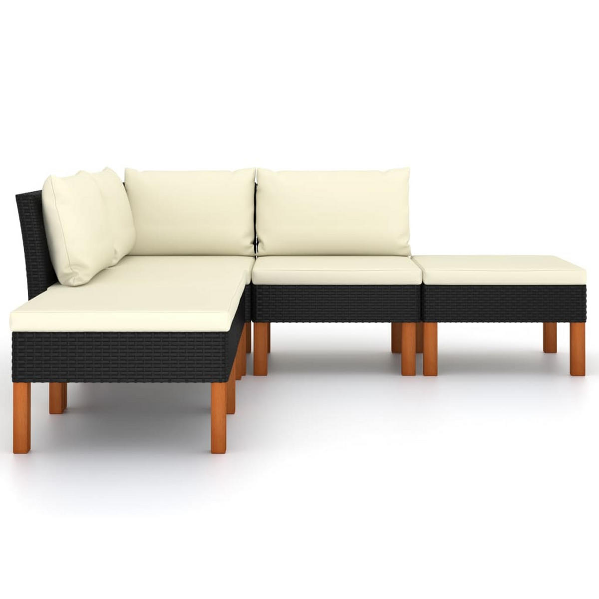 GARTENSET Yearington 5-teilig - Schwarz, Metall - Nettlife