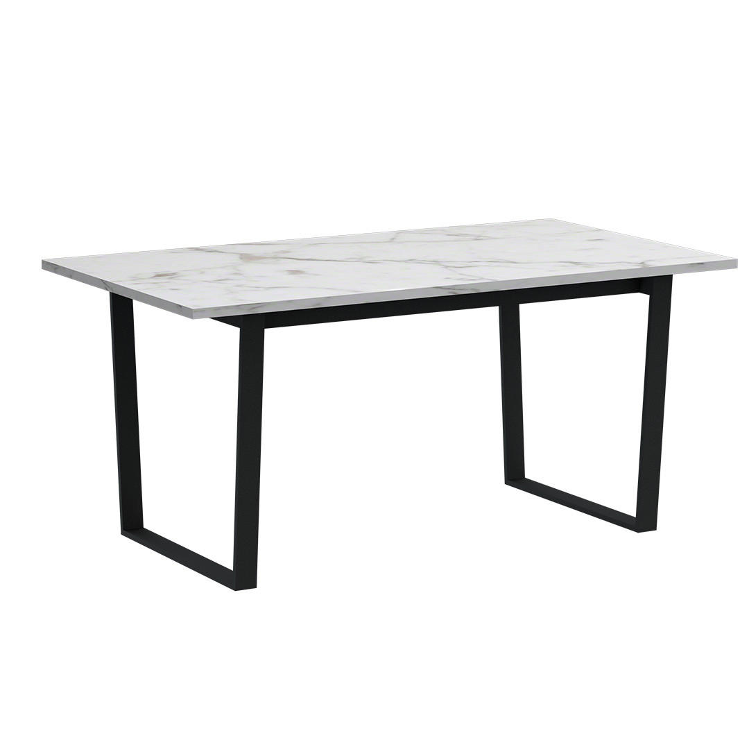ESSTISCH Amble Weiß 160/90/74 cm - Weiß, Holzwerkstoff (90/160/74cm) - ebuy24