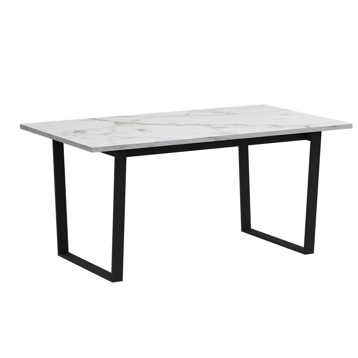 ESSGRUPPE 5-TLG. Tilst Weiß, Grau - Grau, Holzwerkstoff/Textil (160/74/90cm) - ebuy24