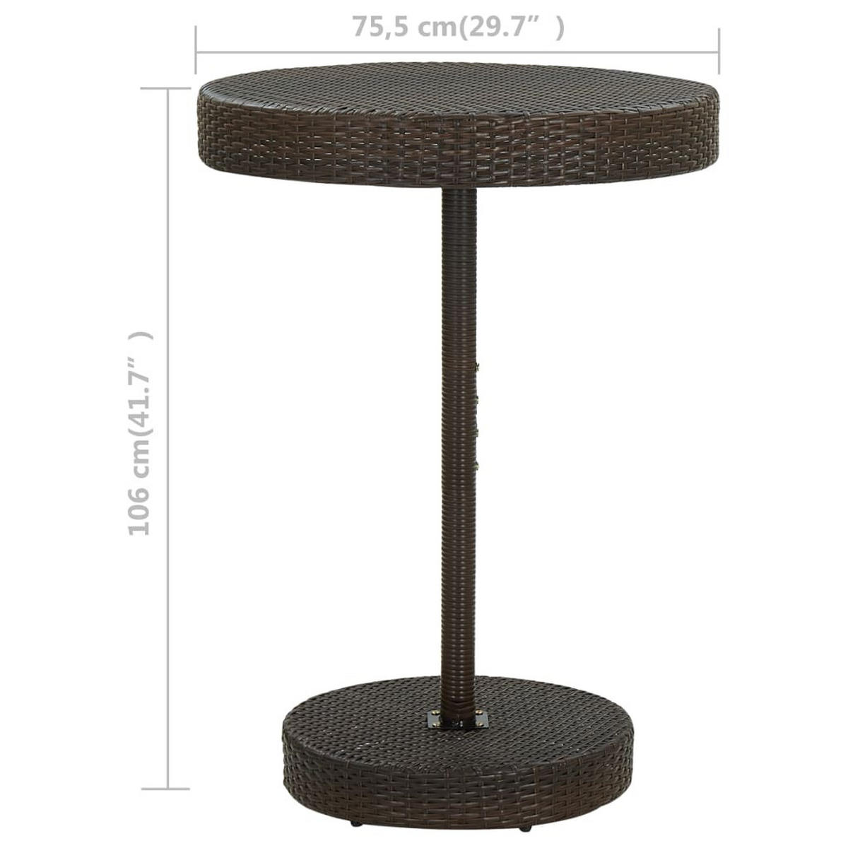 GARTENTISCH Tischlan 75.5/106/75.5 cm - Hellbraun, Naturmaterialien (75.5/75.5/106cm) - ZMH