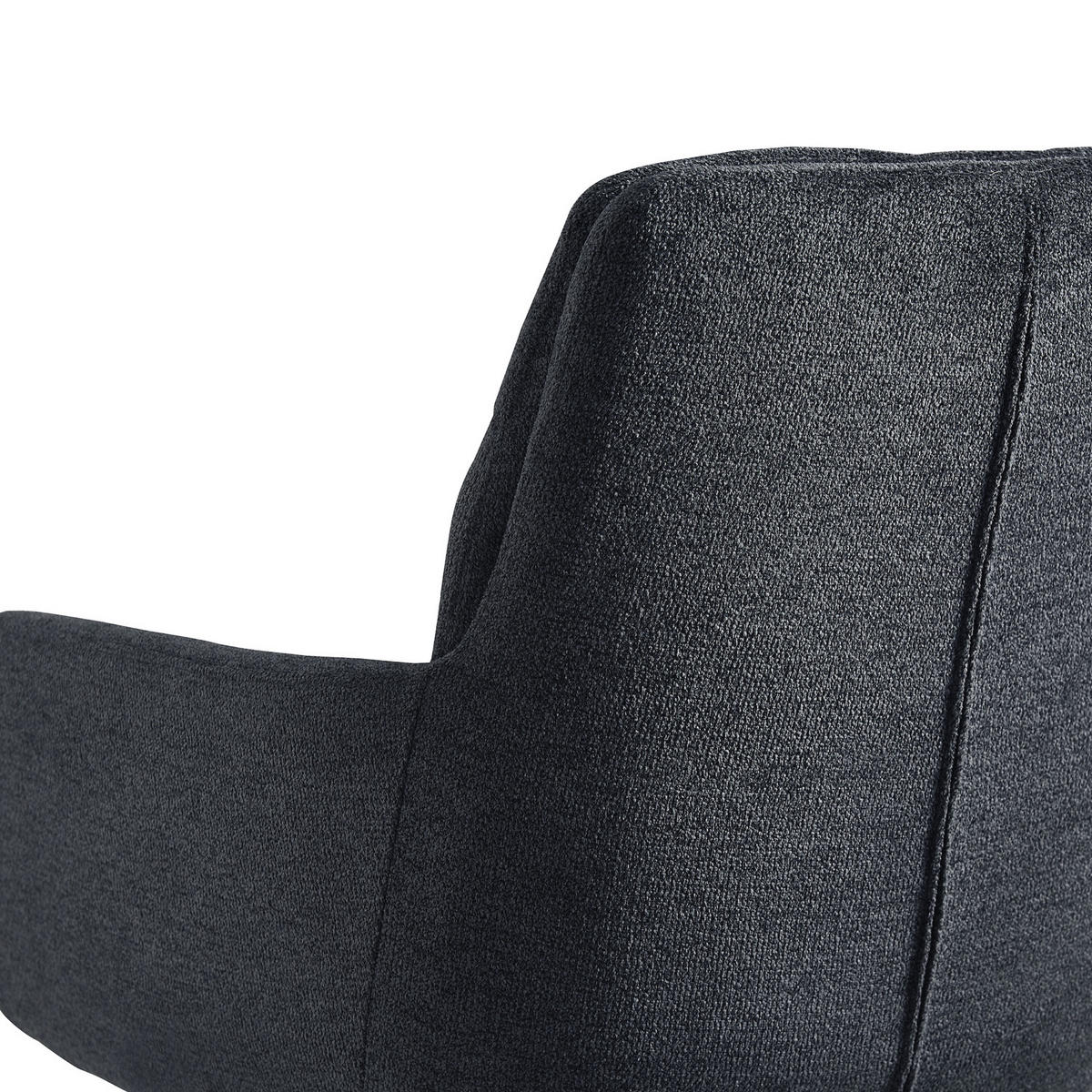 ARMLEHNSTUHL CAZAR Anthrazit - Anthrazit, Textil/Metall (57/90/68cm) - B&D Home