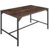ESSTISCH Belfast,120 x 75 x 75 cm,Industrial Holz dunkel, rustikal - Rostfarben, Holz (120/75/75cm) - tectake