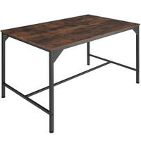 ESSTISCH Belfast,120 x 75 x 75 cm,Industrial Holz dunkel, rustikal - Rostfarben, Holz (120/75/75cm) - tectake