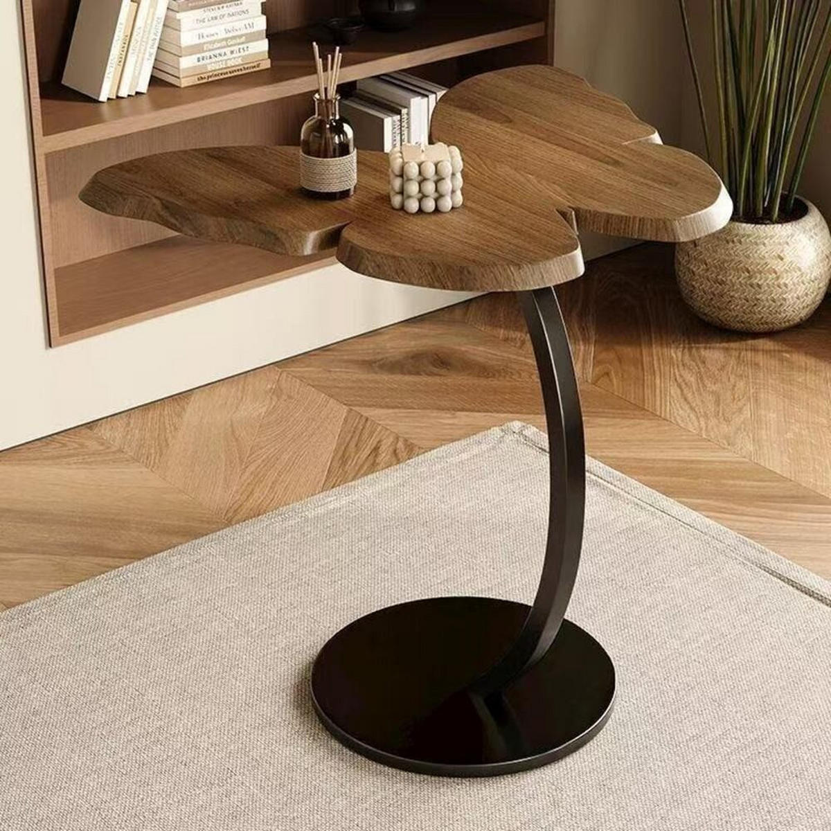 GARTENBEISTELLTISCH , Holz + Metall, 43 × 33 × 58 cm - Braun, Holz (43/33/58cm) - Weltevree
