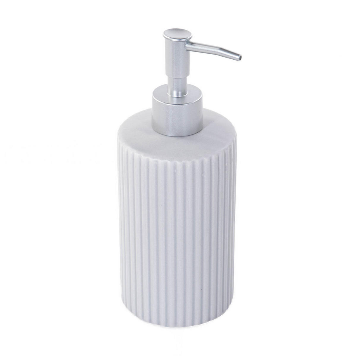 BADEZIMMERSET Keramik 4er-Set - Grau, Textil (21.5/8/24cm)