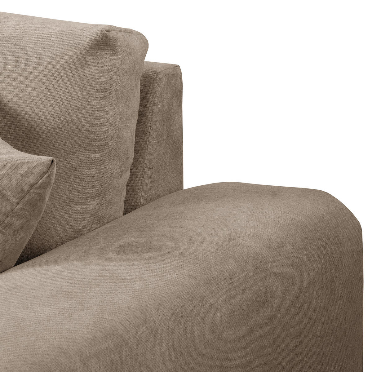 BIGSOFA - Schwarz/Cappuccino, Kunststoff/Textil (237/79/144cm) - home24