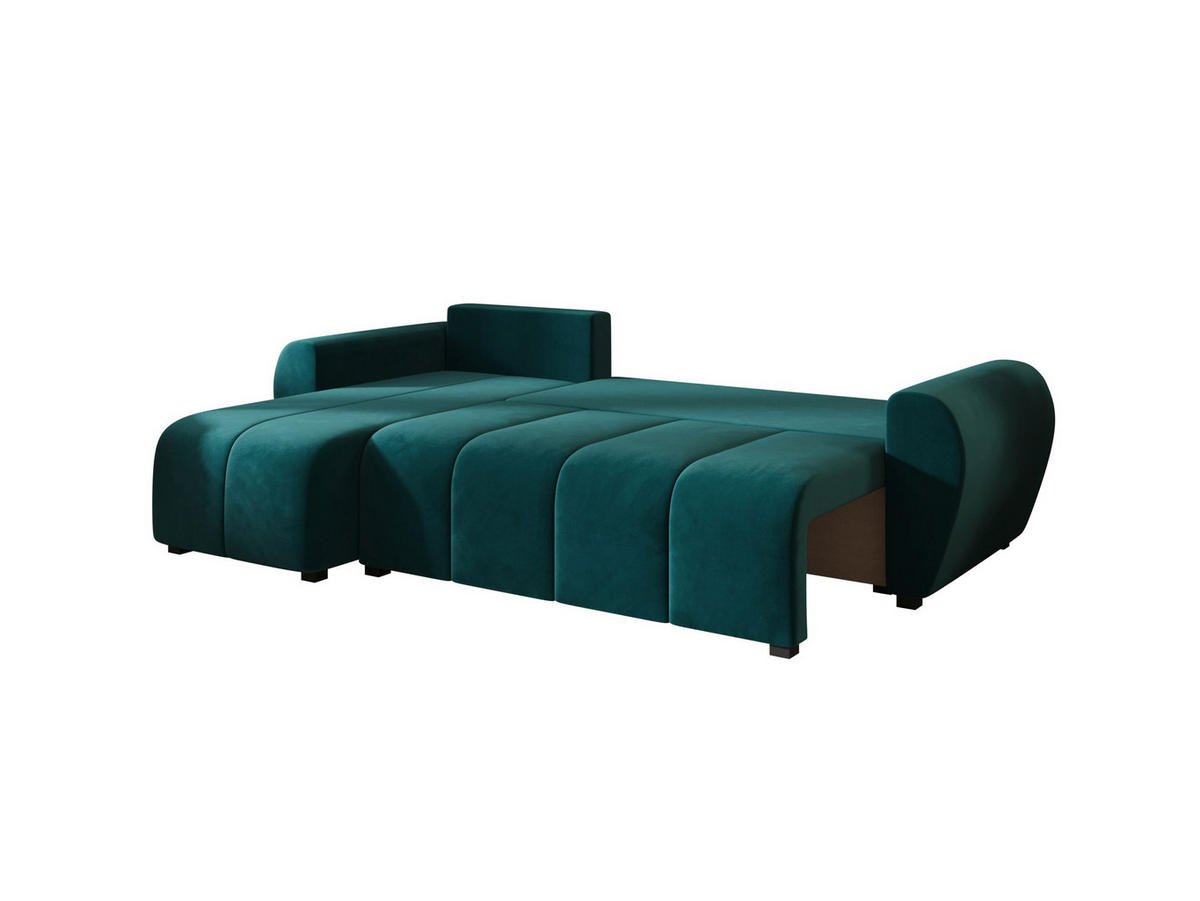 ECKSOFA MOLISA L Itaka 39 Rechts mit Schlaffunktion - Türkis, Textil (245/145cm) - Bedante