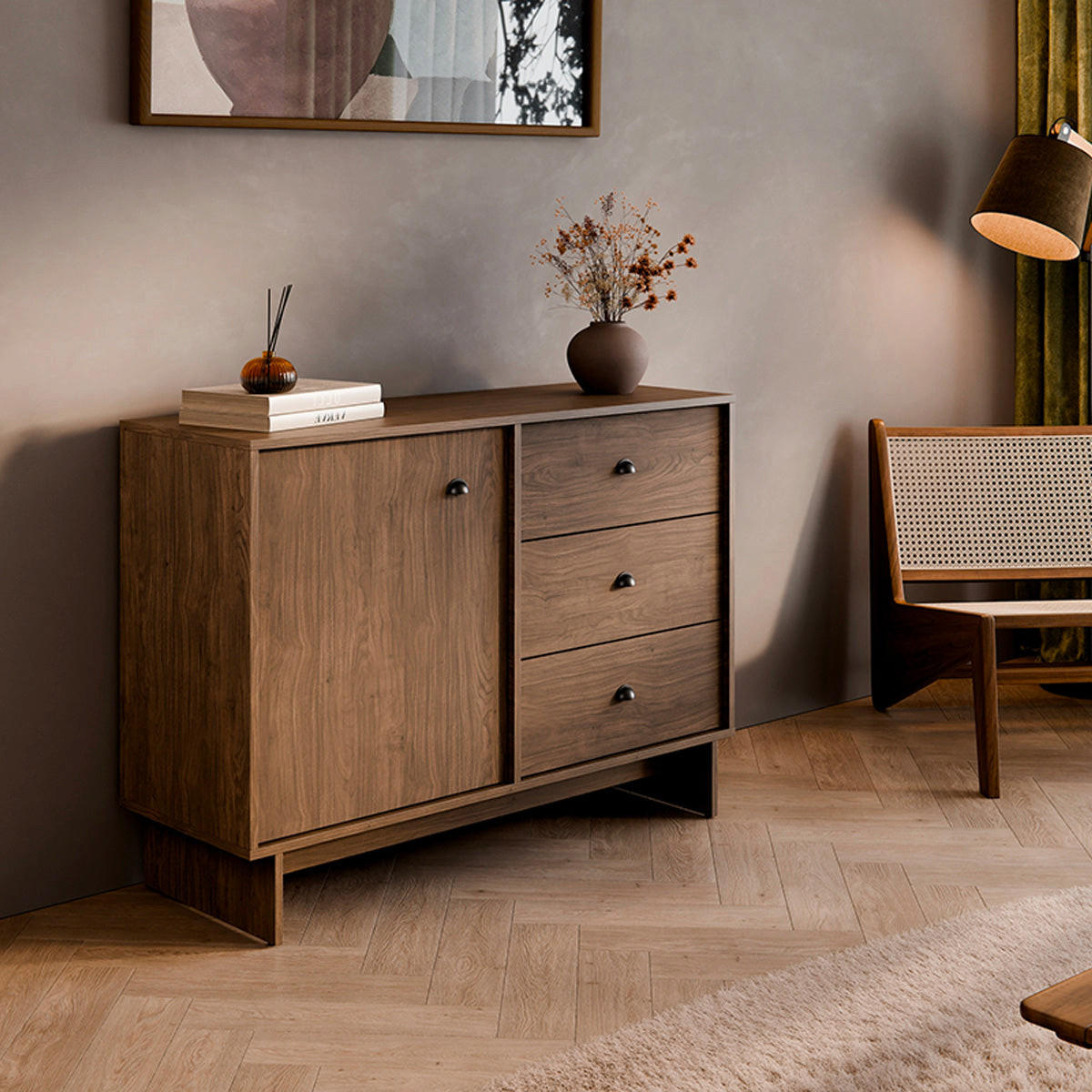 SIDEBOARD Dunkles Holz - Braun, Holzwerkstoff (118.2/83.8/40cm) - Petits-meubles