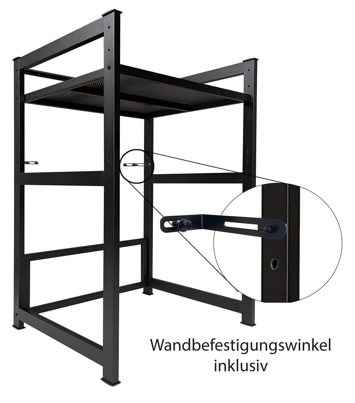 WASCHMASCHINENREGAL 74x65x111 cm - Schwarz, Metall (74/111/65cm) - QUICK STAR