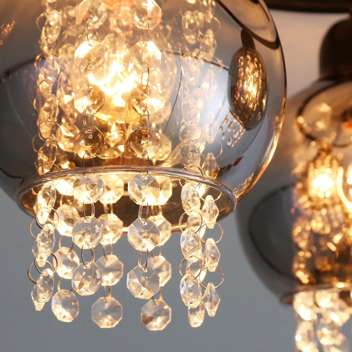 DECKENSTRAHLER Scheinlara 23/37/37 cm - Schwarz, Metall (37/23/37cm) - ZMH