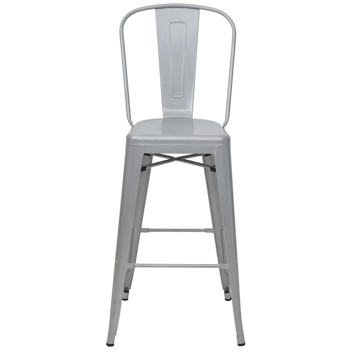 BARHOCKER METALL Grau 4er-Set - Grau, Metall (50/117/45cm) - MCW