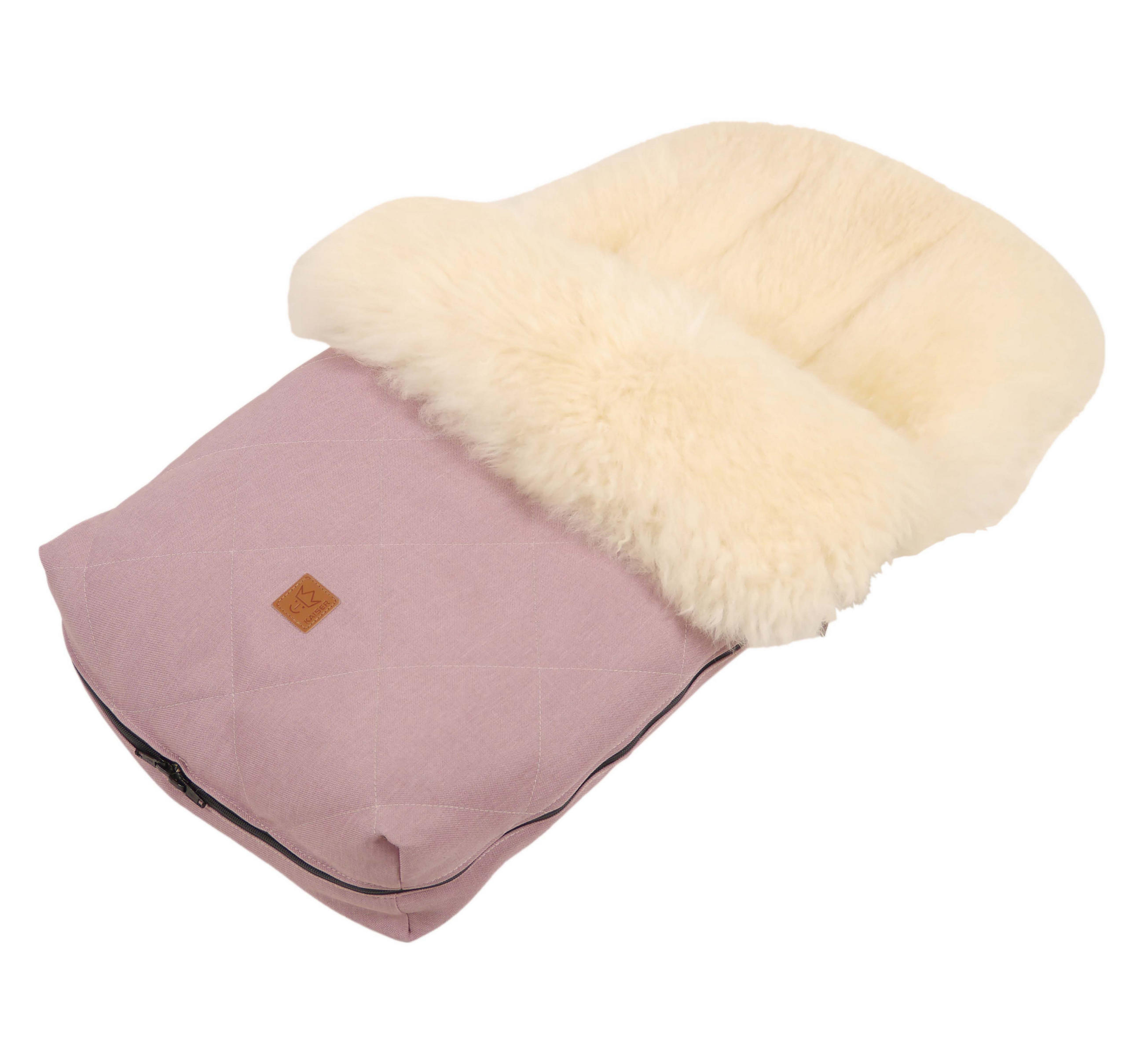 LAMMFELL-FUSSSACK Nelly, milky sand, orchid pink - Pink, Fell (46/8/88cm) - Kaiserbaby