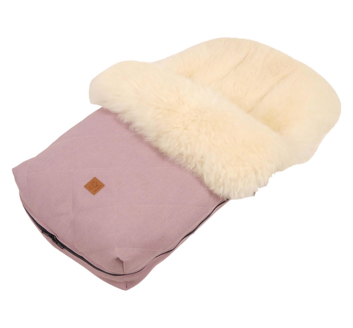 LAMMFELL-FUSSSACK Nelly, milky sand, orchid pink - Pink, Fell (46/8/88cm) - Kaiserbaby