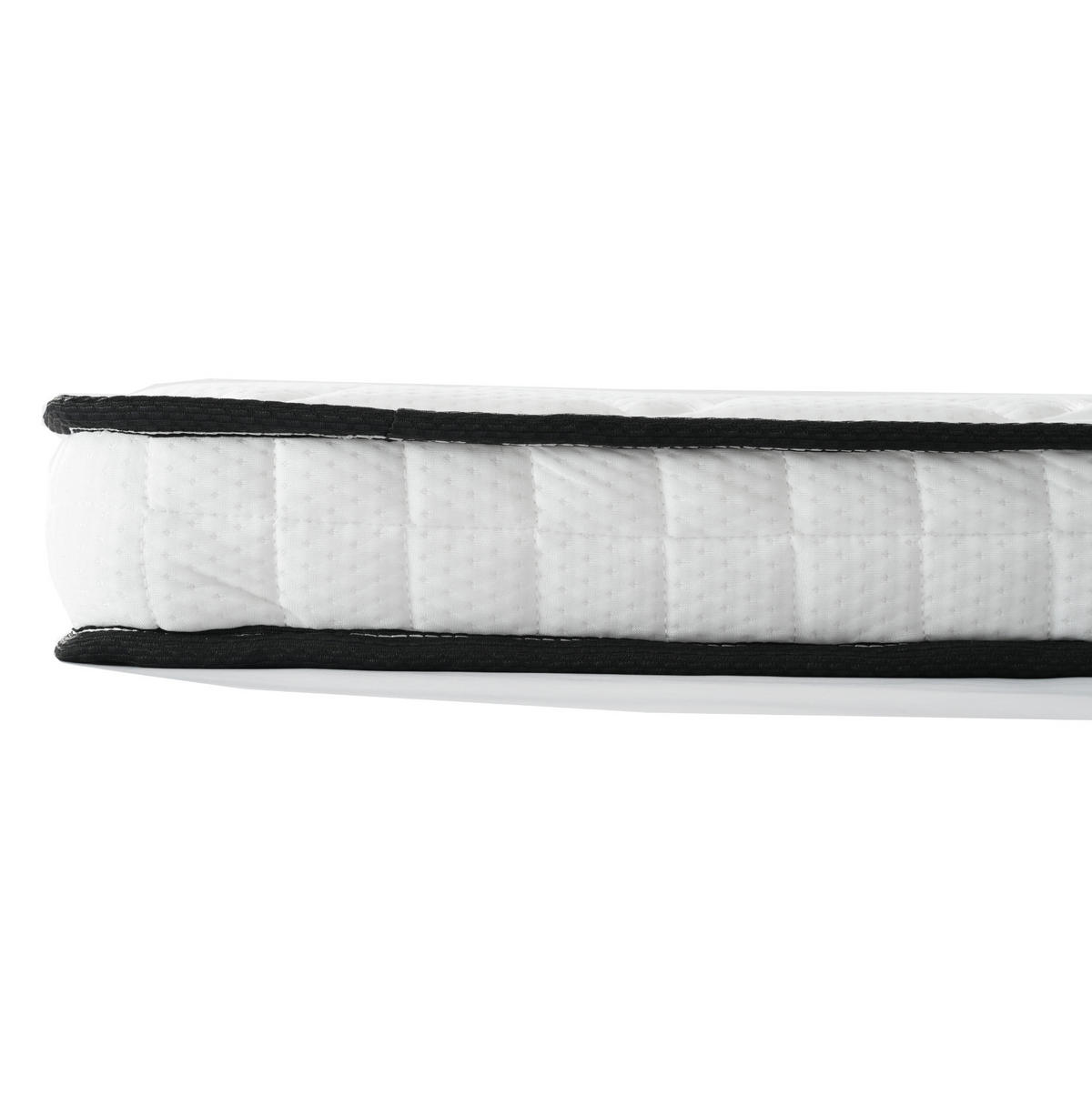 MATRATZE 90 x 190 cm aus Fabric und Metall mit ergonomischem Design, Weiß - Weiß, Textil (90/190cm) - OKMYHOME