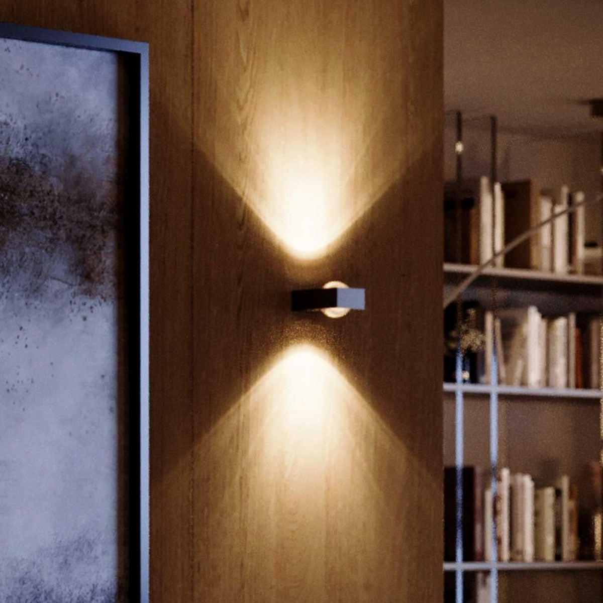 LED-WANDLAMPE Beam X Schwarz - Schwarz, Metall (8/4/12cm) - s.luce
