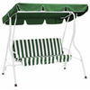 HOLLYWOODSCHAUKEL Florenz, 3-Sitzer, 170 cm, Farbe: weiss / grün - Grün, Metall (170/153/110cm) - TPFGarden