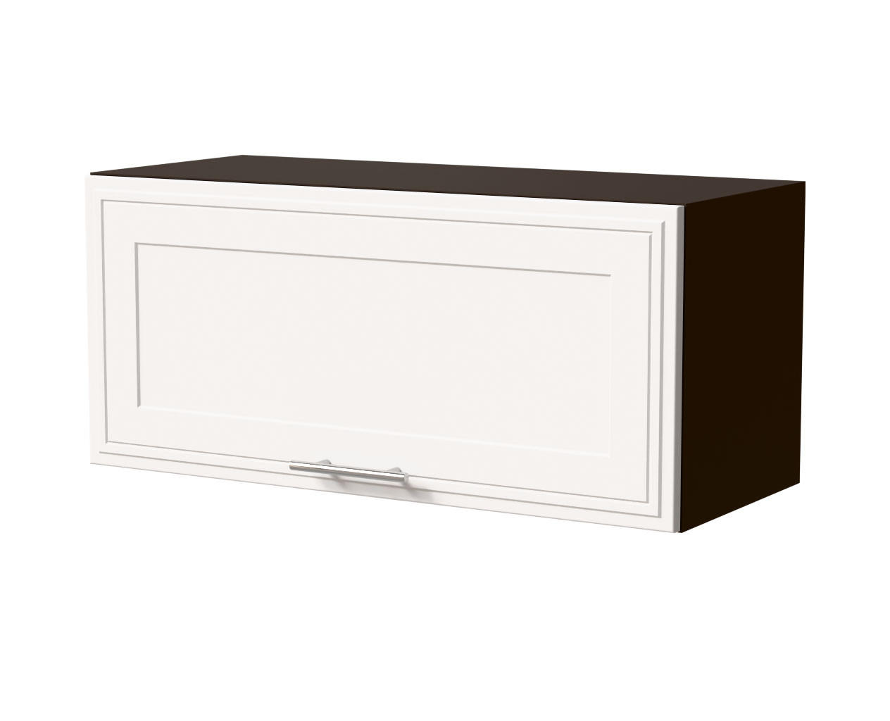 KLAPPHÄNGESCHRANK Salo W4B/80 Lava / Weiß Matt 80 / 32,5 / 36cm - mit Blum Aventos Klappenbeschlag - Dunkelgrau/Weiß, Holz/Holzwerkstoff (80/36/32.5cm) - Feldmann-Wohnen