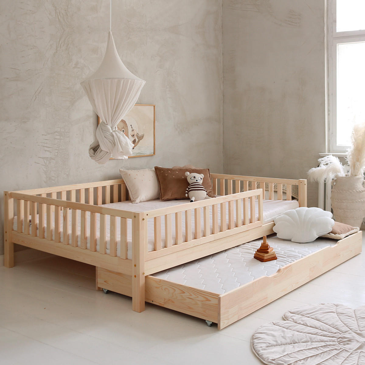 POSTEL 140/200 Agnès Přírodní dřevo - hnědá, dřevo (140/200cm) - Petits-meubles