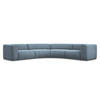 ECKSOFA Chenille Stoff Blau - Blau/Blaugrau, Kunststoff/Textil (318/318cm) - Makamii