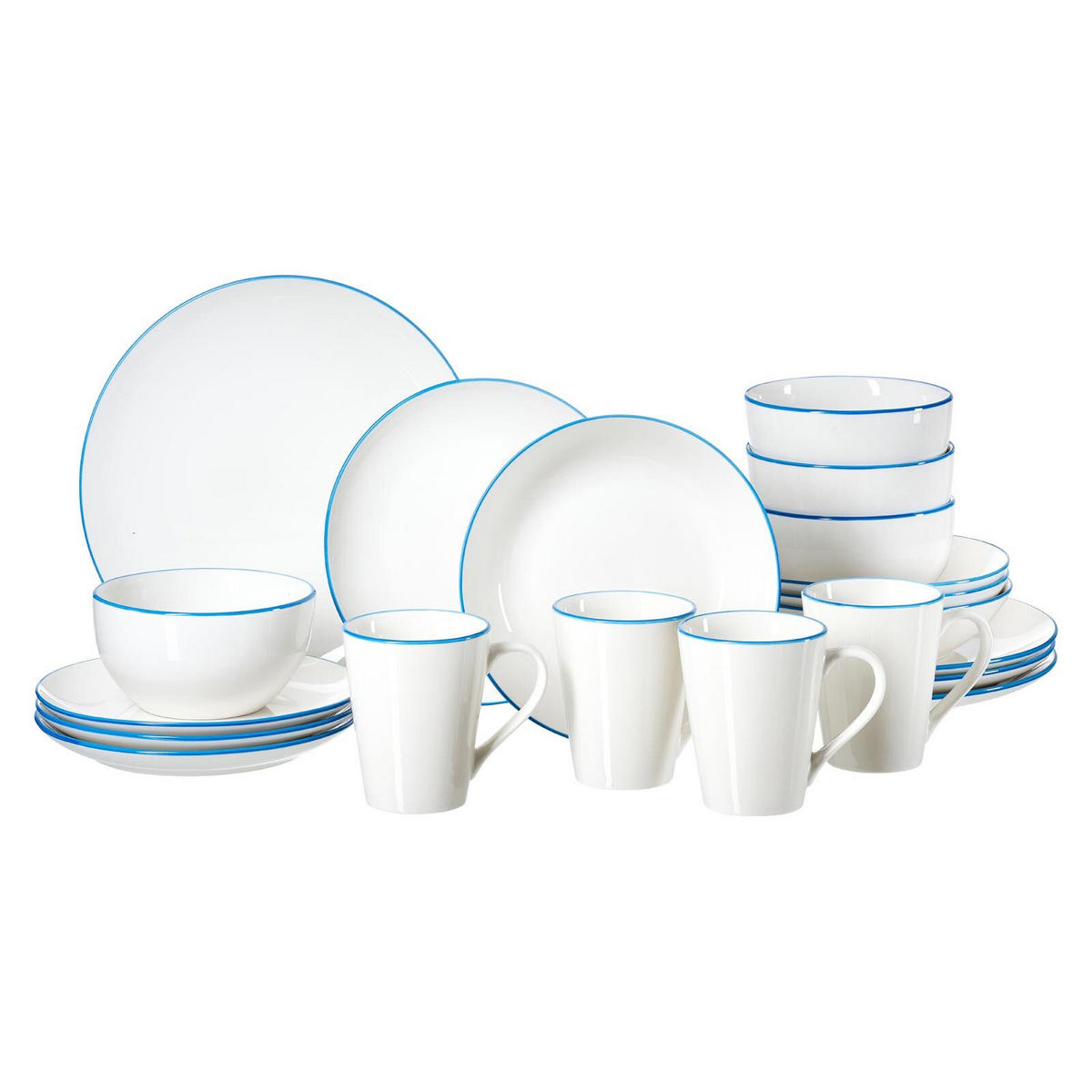 KOMBI-SET Adela blau 20er Set - Blau, Keramik (1/1/1cm) - Ritzenhoff Breker