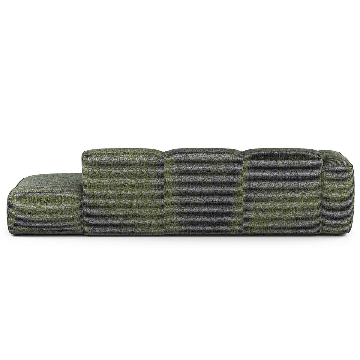 ECKSOFA mit Chaiselongue - Schwarz/Grün, Kunststoff/Textil (290/173cm) - home24