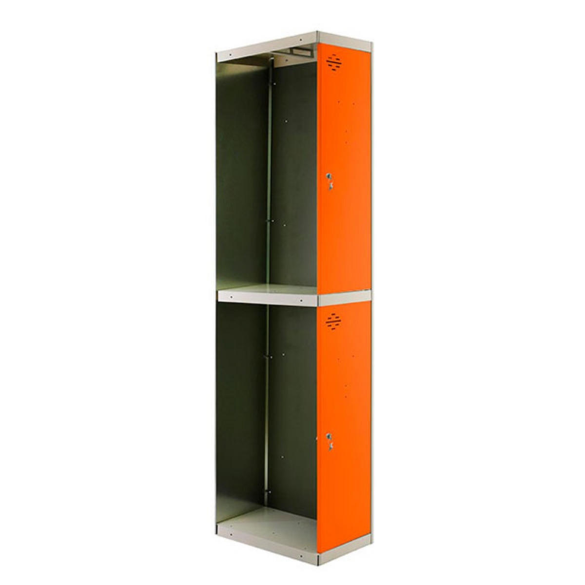 SPIND Amego HxBxT 180x40x50 cm 2 Abteile Anbaumodul Grau-Orange - Grau, Metall (40/180/50cm) - PROREGAL
