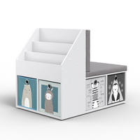 KINDERREGAL Onix Grau 97.1 x 78.4 cm mit 6 Faltboxen opt.2 - Grau, Holzwerkstoff (97.1/78.4/66.8cm) - Vicco