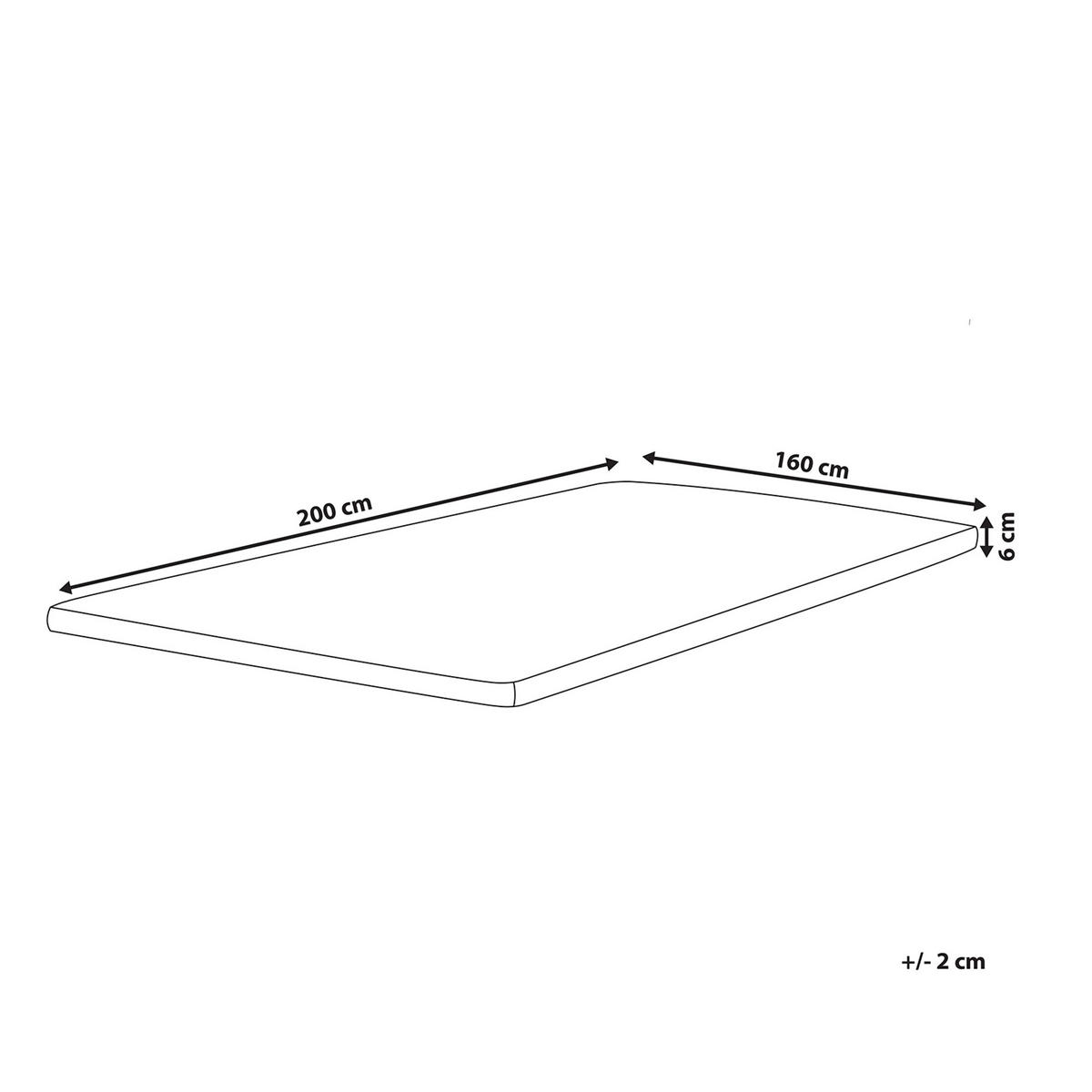 MATRATZENTOPPER 160/200 cm Comfy - Weiß/Grau, Textil (160/200cm) - Beliani