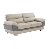 LEDERSOFA 3-Sitzer - Taupe - FRANCESCA - Braun, Leder (210/86/85cm) - Vente-Unique