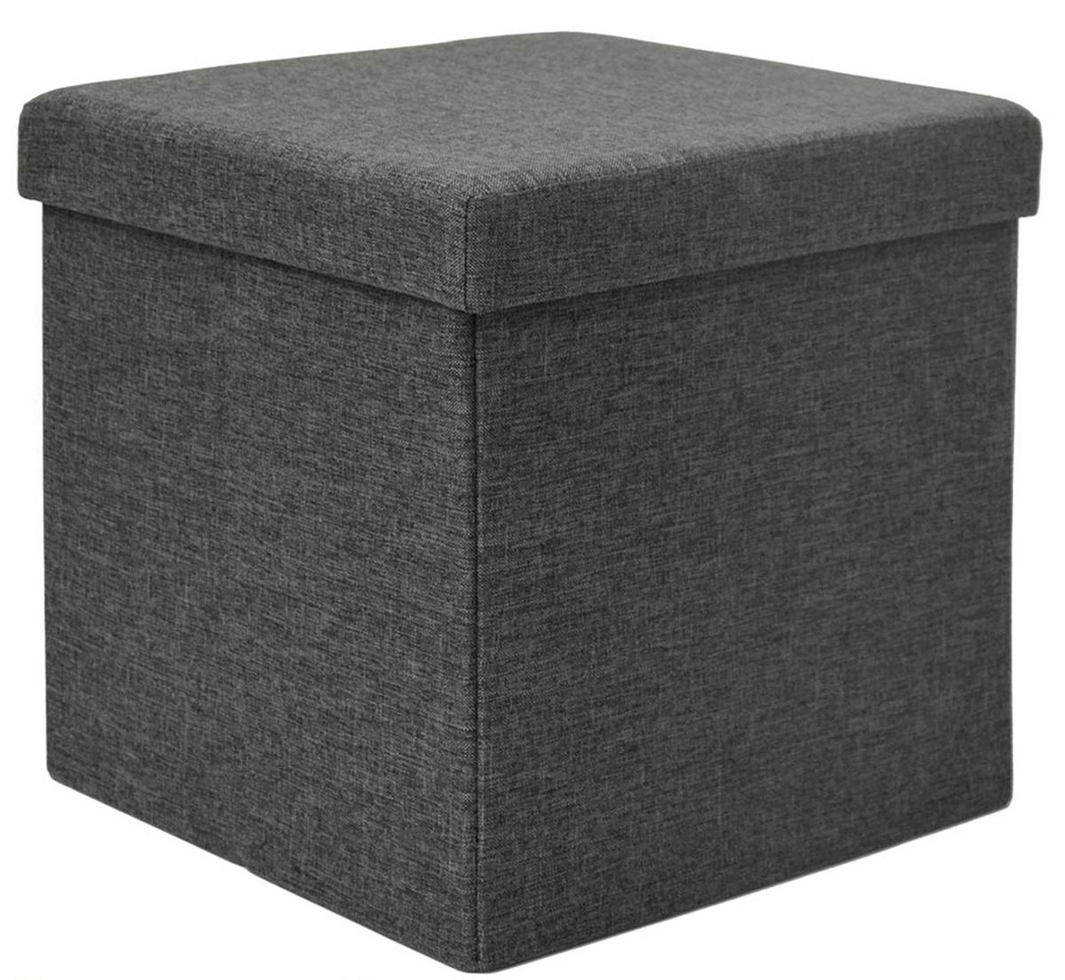 SITZWÜRFEL 38/38 cm, Faltbar 42 Liter Dunkelgrau - Grau, Kunststoff (38/38/38cm) - Dunedesign
