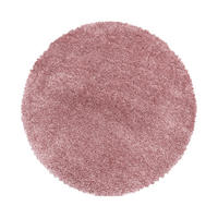 TEPPICH Hochflor Shaggy Uni Style Polypropylen Wohnzimmer Rosa Rund 80x80 - Rosa, Textil (80/80cm) - KADIMA DESIGN