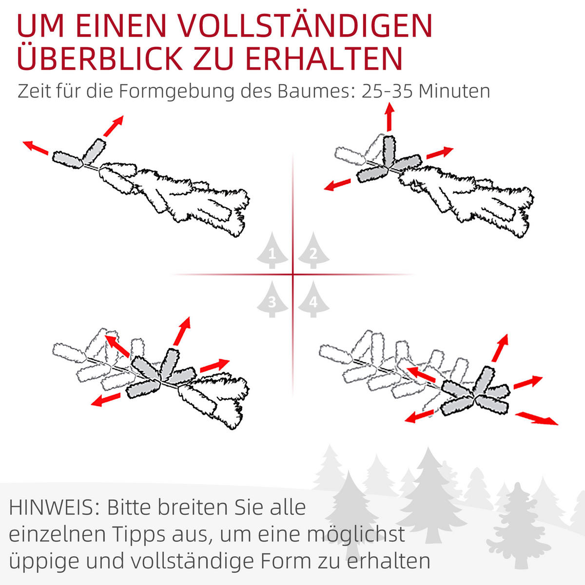 KÜNSTLICHER Weihnachtsbaum 180 cm Kunst Tannenbaum mit Kunstschnee, Indoor - Grün, Kunststoff (180cm) - HOMCOM