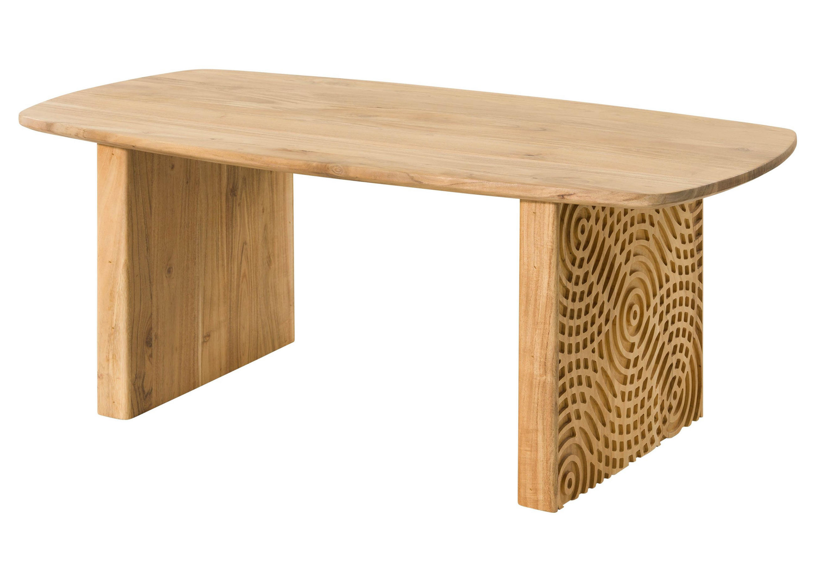 COUCHTISCH Akazie 120x60x45 natur lackiert MARRAKESCH #23 - Braun, Holz (120/60/45cm) - Massivmoebel24