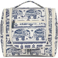 KULTURTASCHE zum Aufhängen mit Elefantenmuster Mittel 28 x 25.5 x 13 cm - Multicolor, Textil (5/1/5cm)