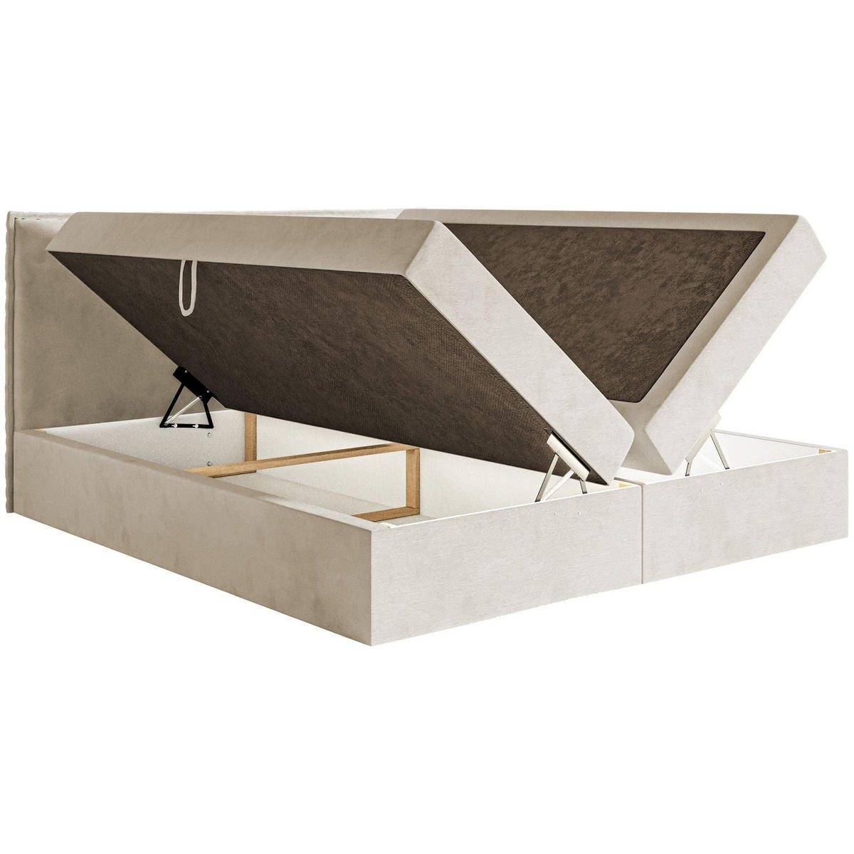 BOXBETT Softie Beige Velours wasserabweisend 160x200 cm - Beige, Textil (160/200cm) - Selsey