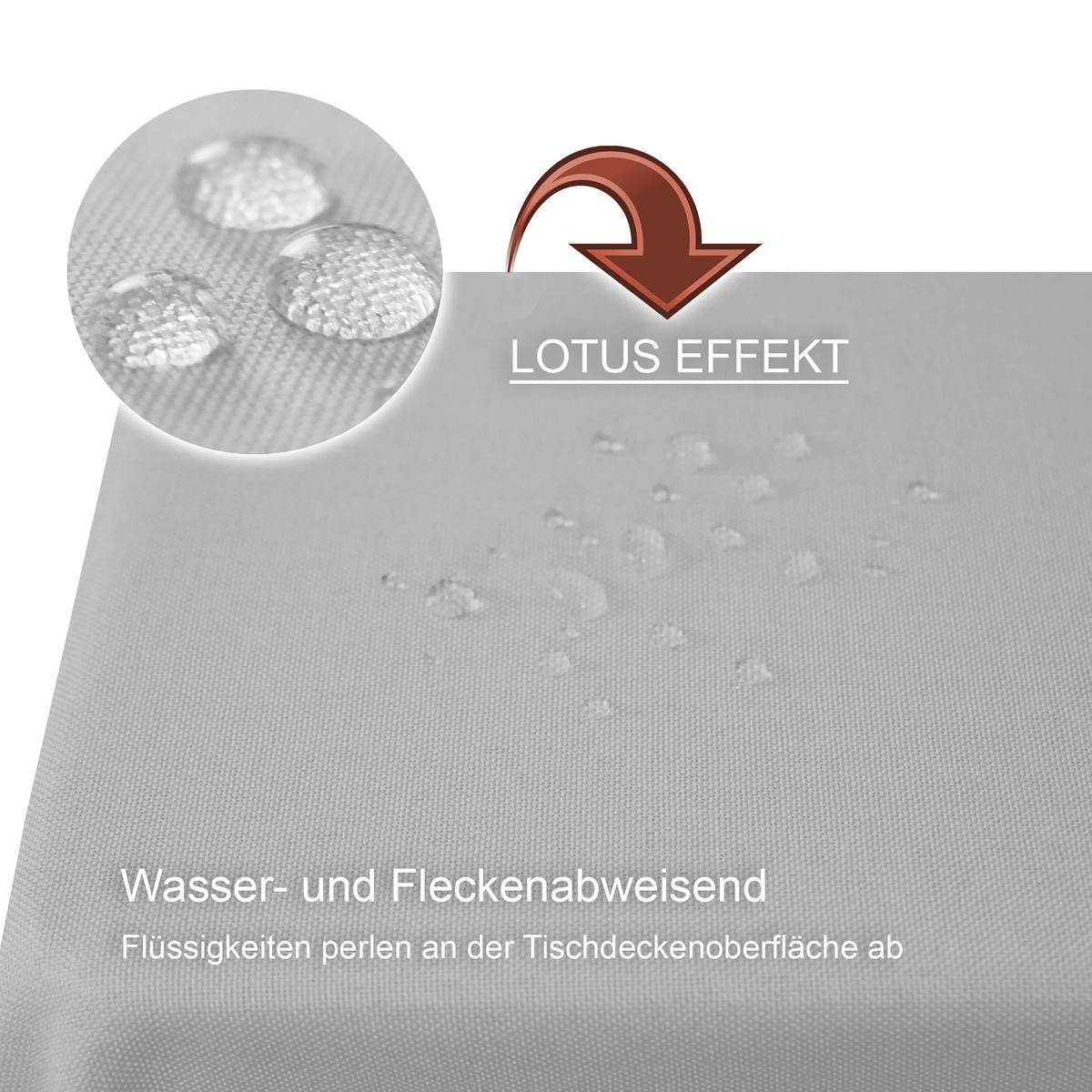 TISCHDECKE Leinenoptik 90/90 cm eckig silber - Silberfarben, Kunststoff (90/90cm) - TiborTex