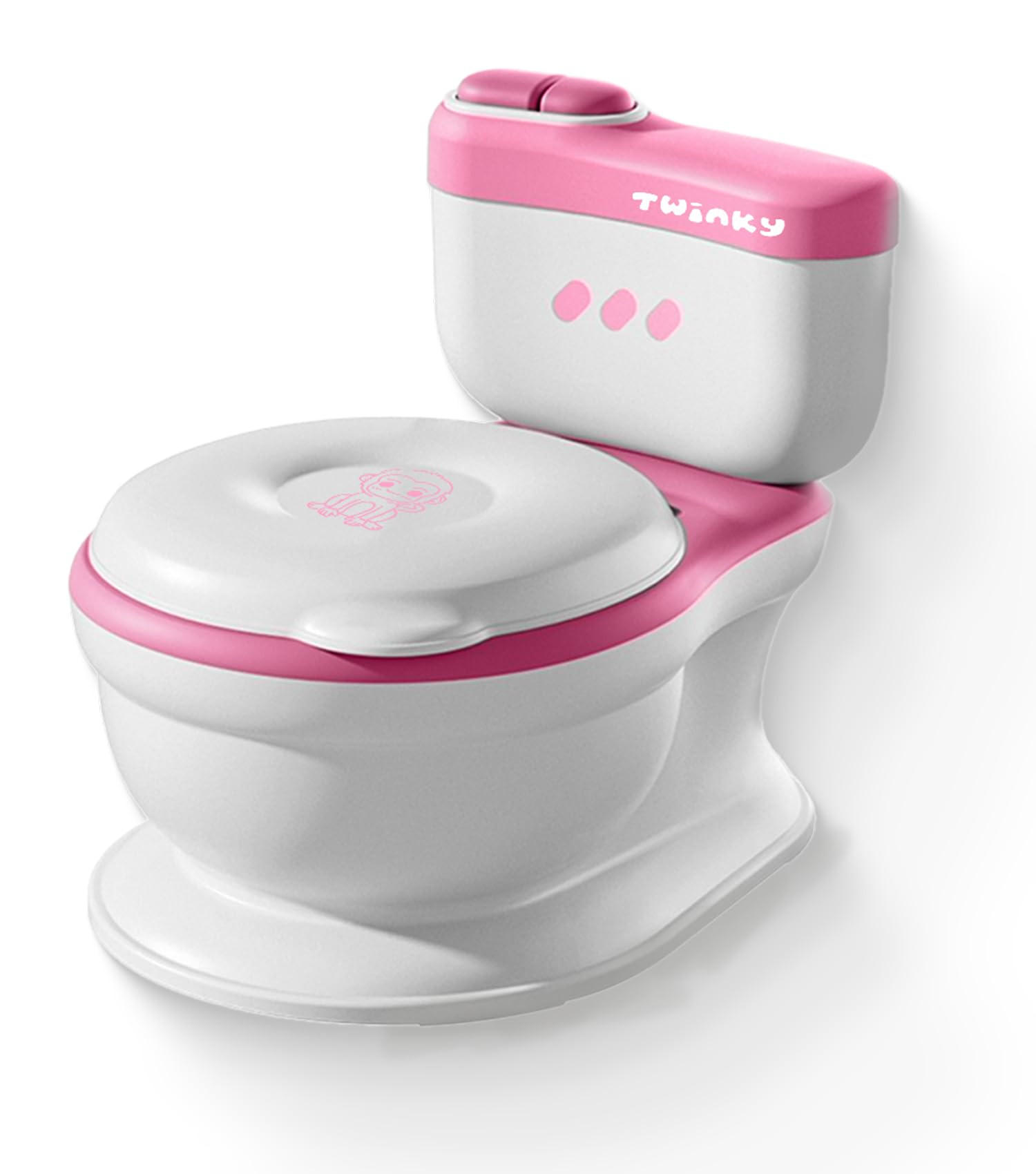 TÖPFCHEN 3-in-1 Potty Trainer & Kindertoilette Weiß Rosa - Pink/Weiß, Kunststoff (39/40cm) - Twinky